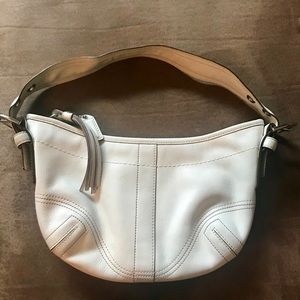 Coach White Leather Bag